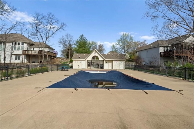 9708 Walnut Woods Dr, Kansas City, MO 64139 - view of swimming pool with a fenced in pool, a patio, and fence