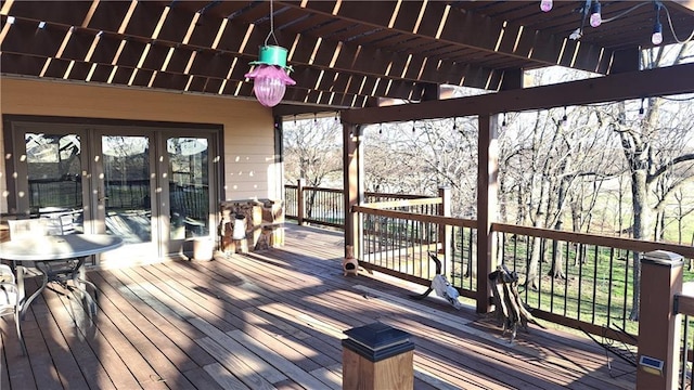 2101A Dove Rd, Longton, KS 67352 - wooden deck featuring a pergola