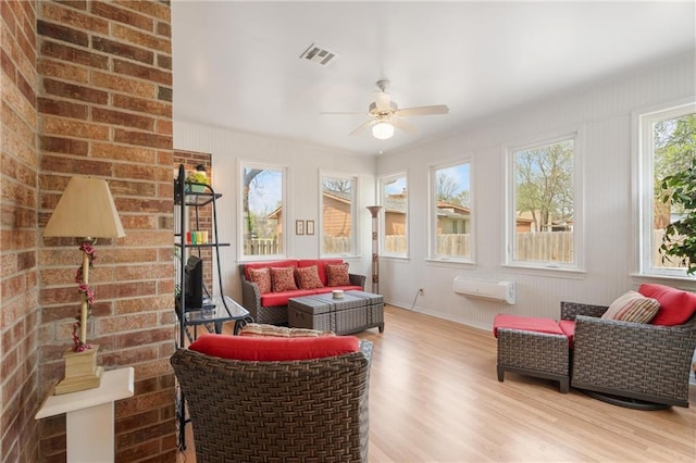 sunroom / solarium with visible vents
