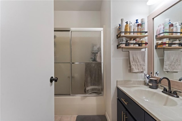 308 W 8th St Unit 505, Kansas City, MO 64105 - bathroom with enclosed tub / shower combo and vanity
