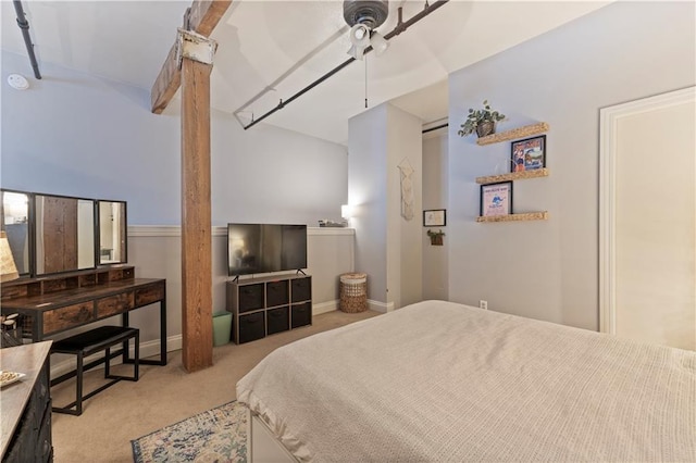 308 W 8th St Unit 505, Kansas City, MO 64105 - carpeted bedroom featuring baseboards and ceiling fan