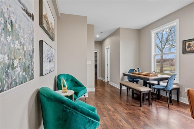 200 NW 180th St, Smithville, MO 64089 - dining space featuring baseboards, wood finished floors, and recessed lighting