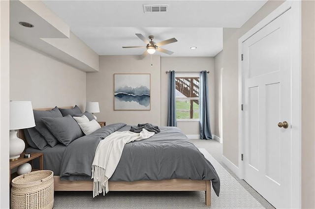 200 NW 180th St, Smithville, MO 64089 - carpeted bedroom featuring baseboards and ceiling fan