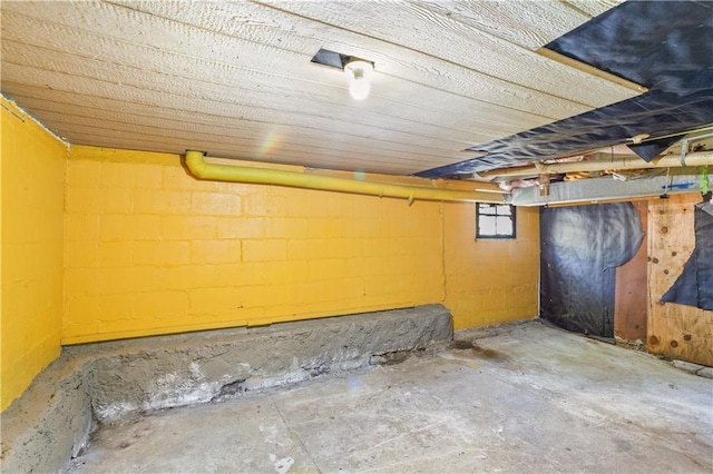 view of basement