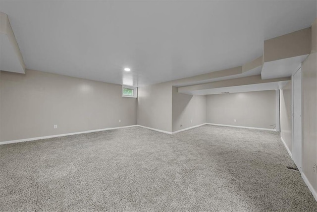 9111 Allman Rd, Lenexa, KS 66219 - below grade area featuring carpet flooring and recessed lighting