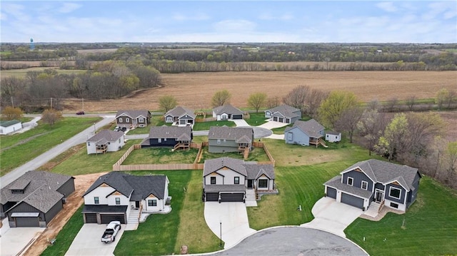 aerial view featuring a residential view