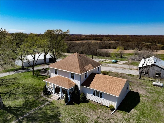 2023 Linden Rd, Hiawatha, KS 66434 - birds eye view of property featuring a rural view