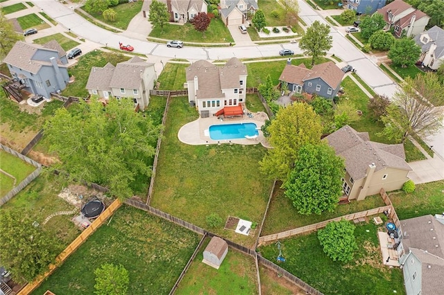 birds eye view of property featuring a residential view