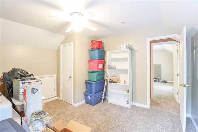 1404 S Market St, Holden, MO 64040 - storage room with a ceiling fan