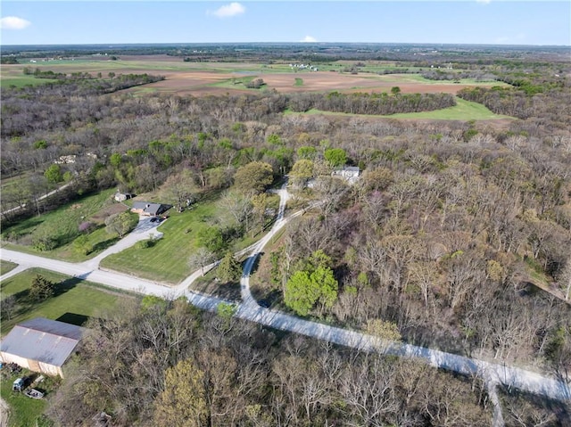 drone / aerial view featuring a rural view