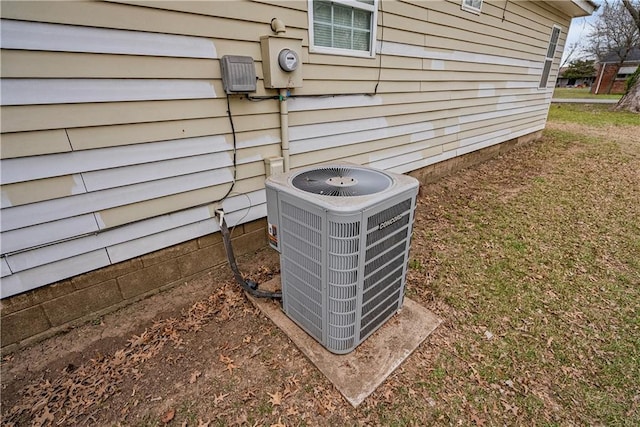 details with electric meter and cooling unit
