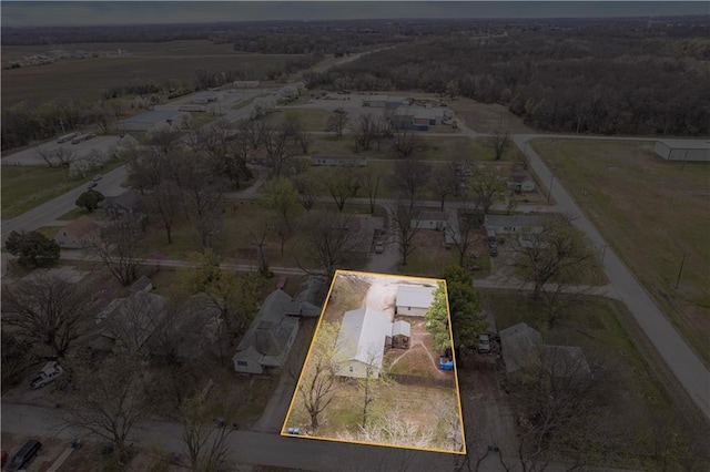 drone / aerial view featuring a rural view