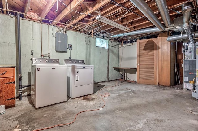 10408 E 28th Ter S, Independence, MO 64052 - below grade area featuring washing machine and dryer and electric panel