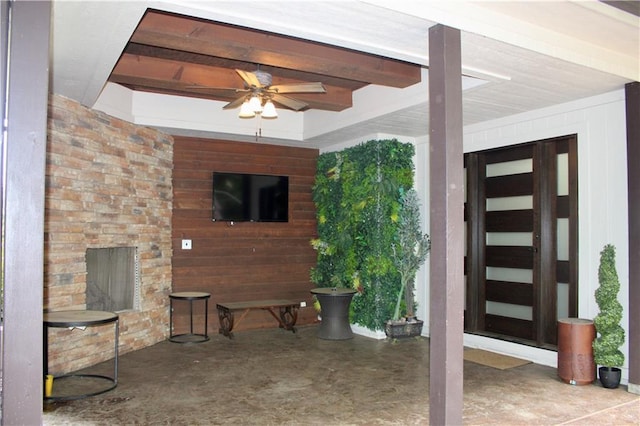 6822 Woodstock Ct, Shawnee, KS 66218 - view of patio with a ceiling fan