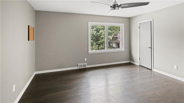 8813 W 106th Cir, Overland Park, KS 66212 - unfurnished room with ceiling fan, wood finished floors, and baseboards