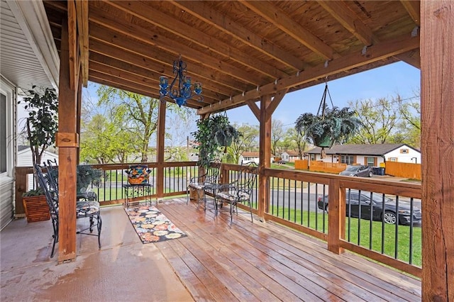 view of wooden deck