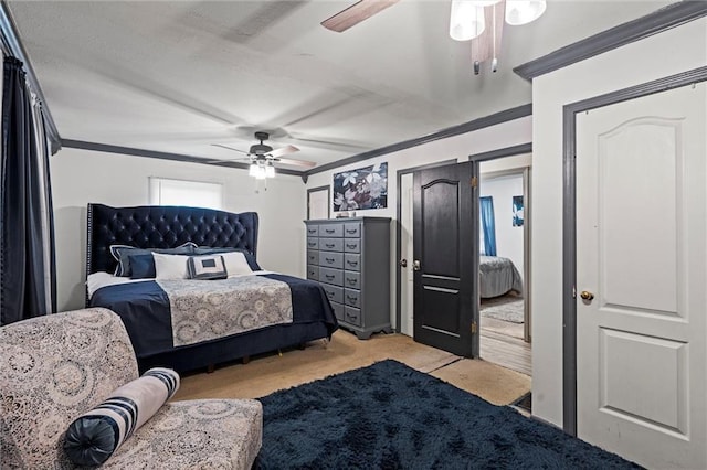 bedroom with a ceiling fan