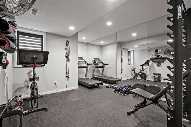 18050 N Peach Blossom Dr, Platte City, MO 64079 - workout area featuring baseboards and recessed lighting