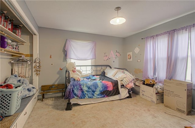 bedroom featuring carpet flooring