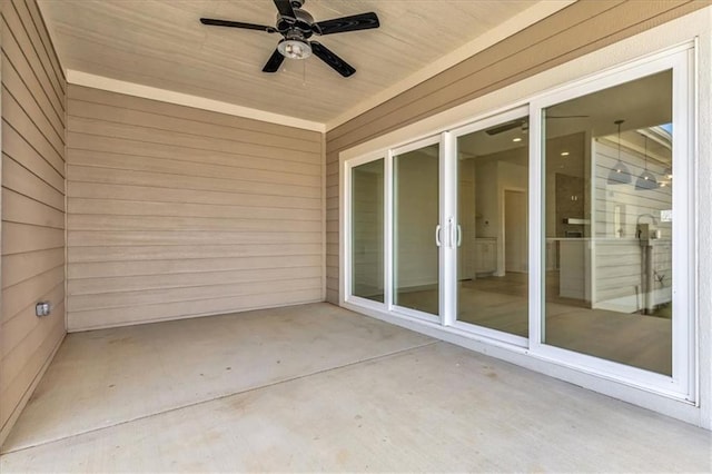 8804 NE 81st Ter, Kansas City, MO 64158 - view of patio / terrace with ceiling fan