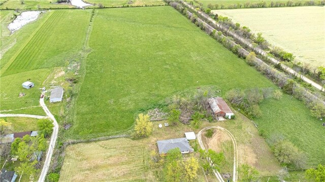 220 W John St, Milo, MO 64767 - bird's eye view featuring a rural view