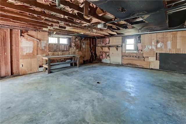 basement featuring a wealth of natural light