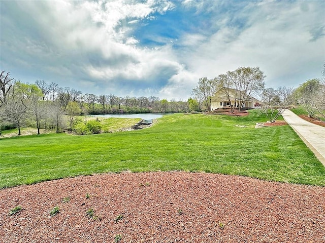 8225 NE 124th St, Kansas City, MO 64167 - view of property's community featuring a lawn and a water view