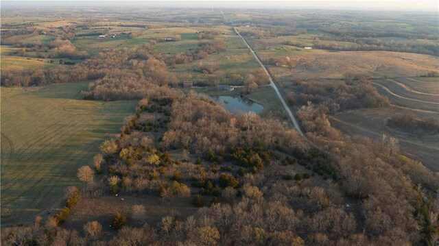 5783 Union Rd, Mclouth, KS 66054 - birds eye view of property featuring a water view and a rural view