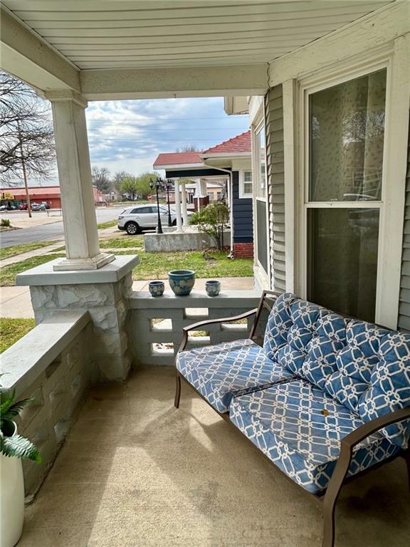 view of patio with covered porch