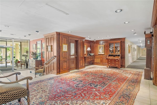 interior space featuring recessed lighting