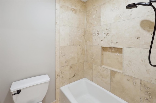 5329 Park St, Shawnee, KS 66216 - full bathroom featuring a bathtub, toilet, and a shower