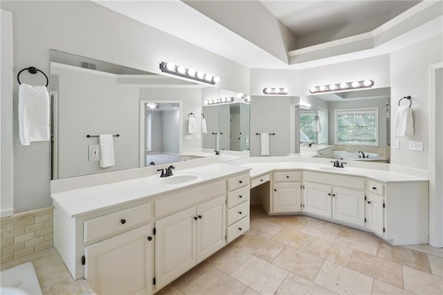 5329 Park St, Shawnee, KS 66216 - full bath featuring vanity and a tub