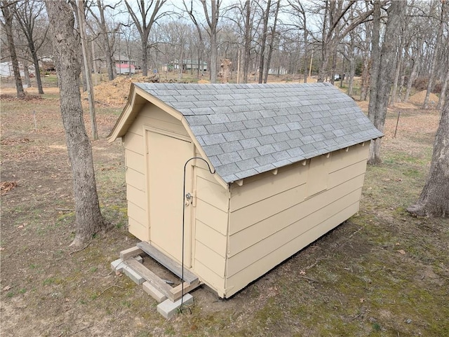view of shed
