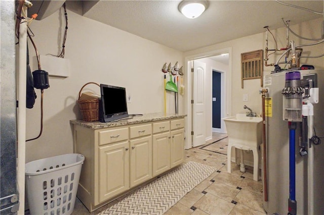 kitchen with gas water heater