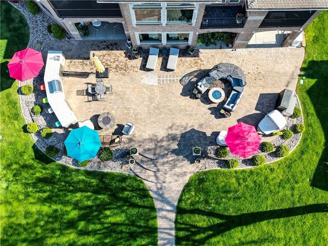 birds eye view of property