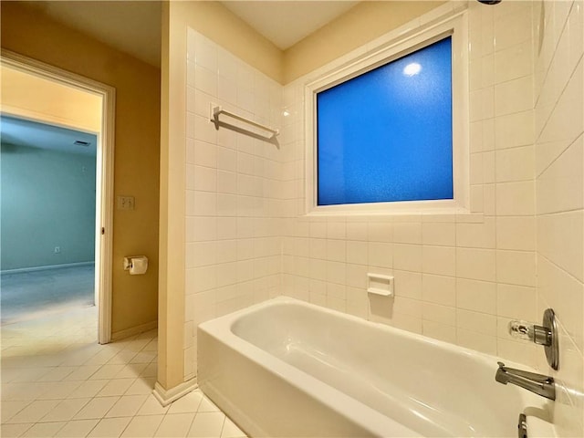14413 Stearns St, Overland Park, KS 66211 - full bathroom featuring tile patterned flooring, shower / bath combination, and baseboards