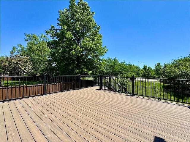 14413 Stearns St, Overland Park, KS 66211 - deck featuring view of scattered trees