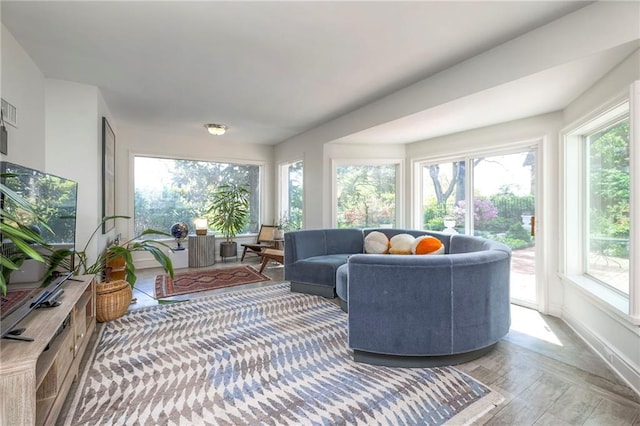 view of sunroom