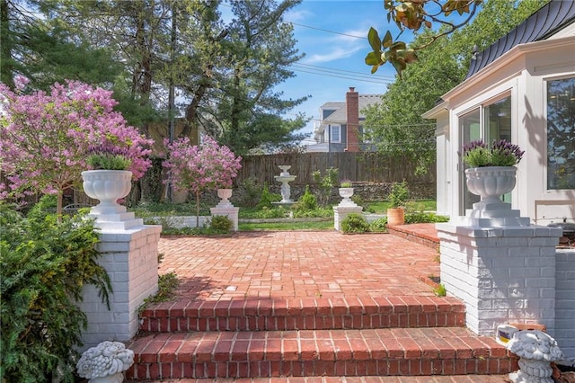 view of patio with fence
