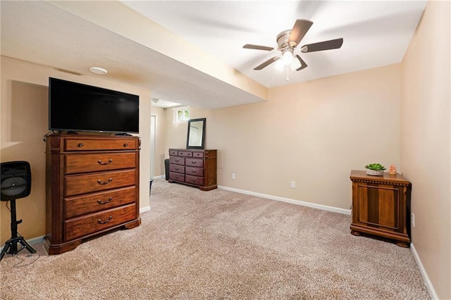 17014 NE 119th St, Kearney, MO 64060 - bedroom with light colored carpet, baseboards, and a ceiling fan