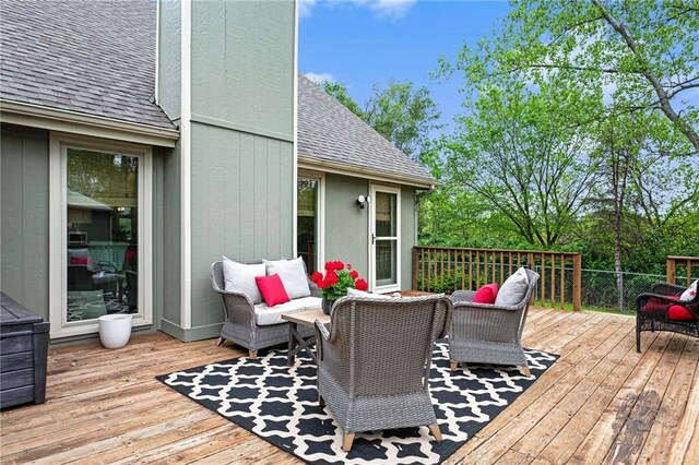17014 NE 119th St, Kearney, MO 64060 - deck featuring an outdoor living space