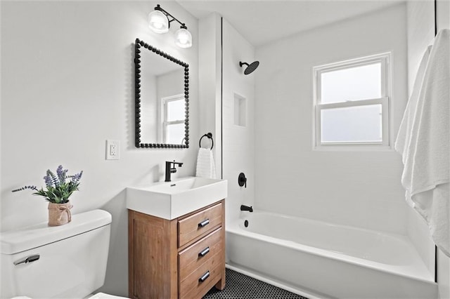 14875 Edgerton Rd, Gardner, KS 66030 - bathroom with vanity, shower / washtub combination, and healthy amount of natural light