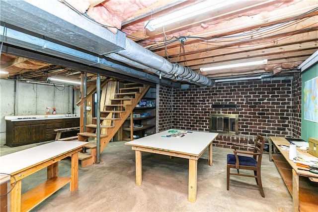 16468 K 16 Hwy, Oskaloosa, KS 66066 - unfinished basement with stairway