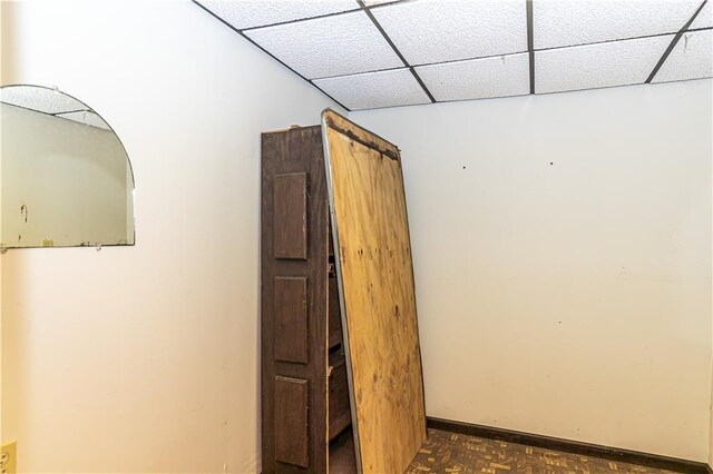 16468 K 16 Hwy, Oskaloosa, KS 66066 - empty room with a paneled ceiling and baseboards