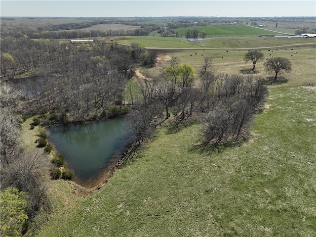 16468 K 16 Hwy, Oskaloosa, KS 66066 - aerial view of property and surrounding area with rural landscape and a large body of water