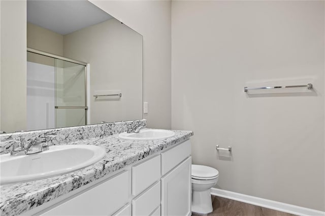 37839 W 207th Ter, Edgerton, KS 66021 - bathroom featuring a shower stall and double vanity