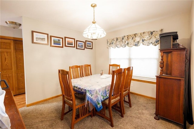 11295 County Road 366, Savannah, MO 64485 - dining room with a chandelier, baseboards, and light colored carpet