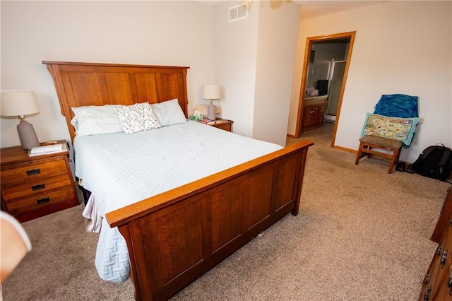 11295 County Road 366, Savannah, MO 64485 - bedroom with light carpet, visible vents, and connected bathroom