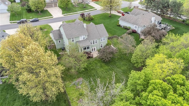 aerial view featuring a residential view