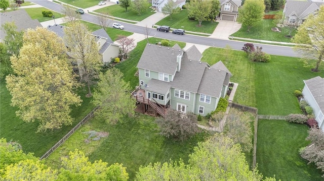 aerial view featuring a residential view